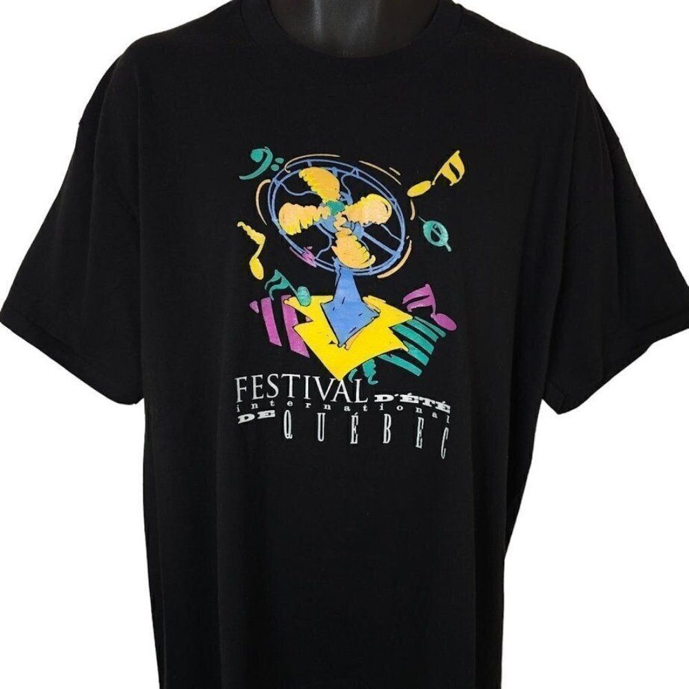 Festival d'été de Québec T Shirt Mens Size XL Vintage 80s 90s International Fest